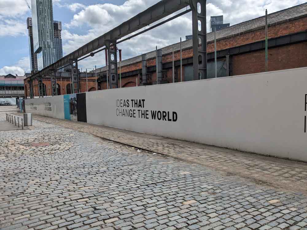 Fenced off building 