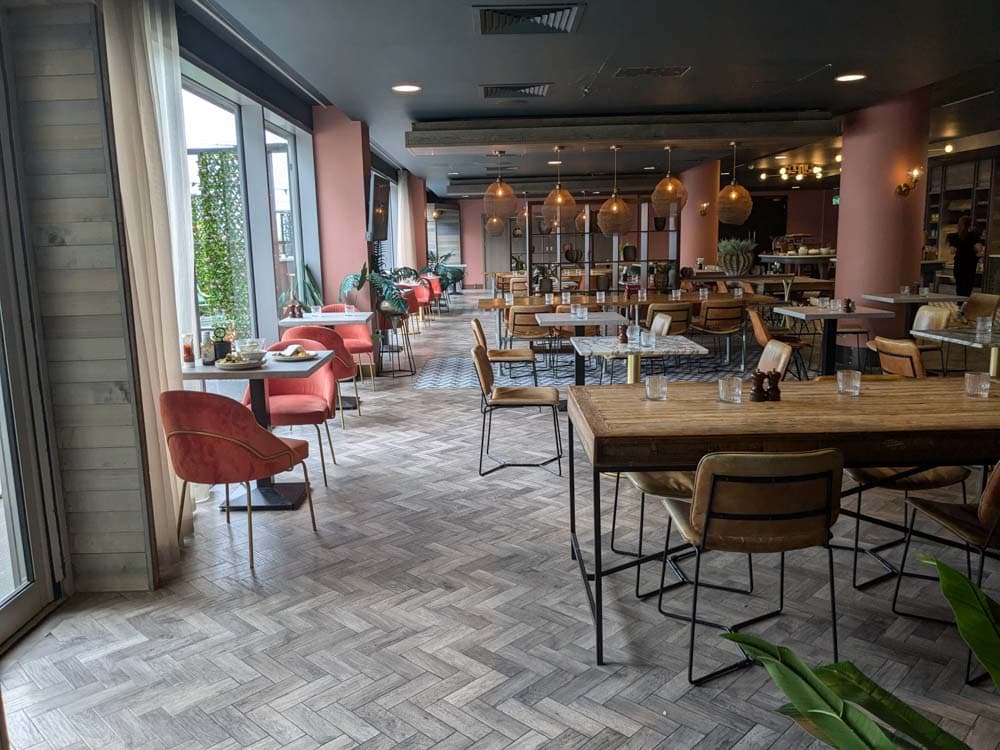 Restaurant with tables and chairs