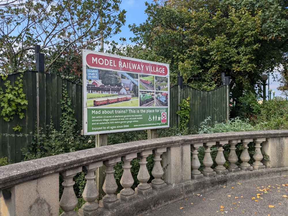 Sign for southport model village