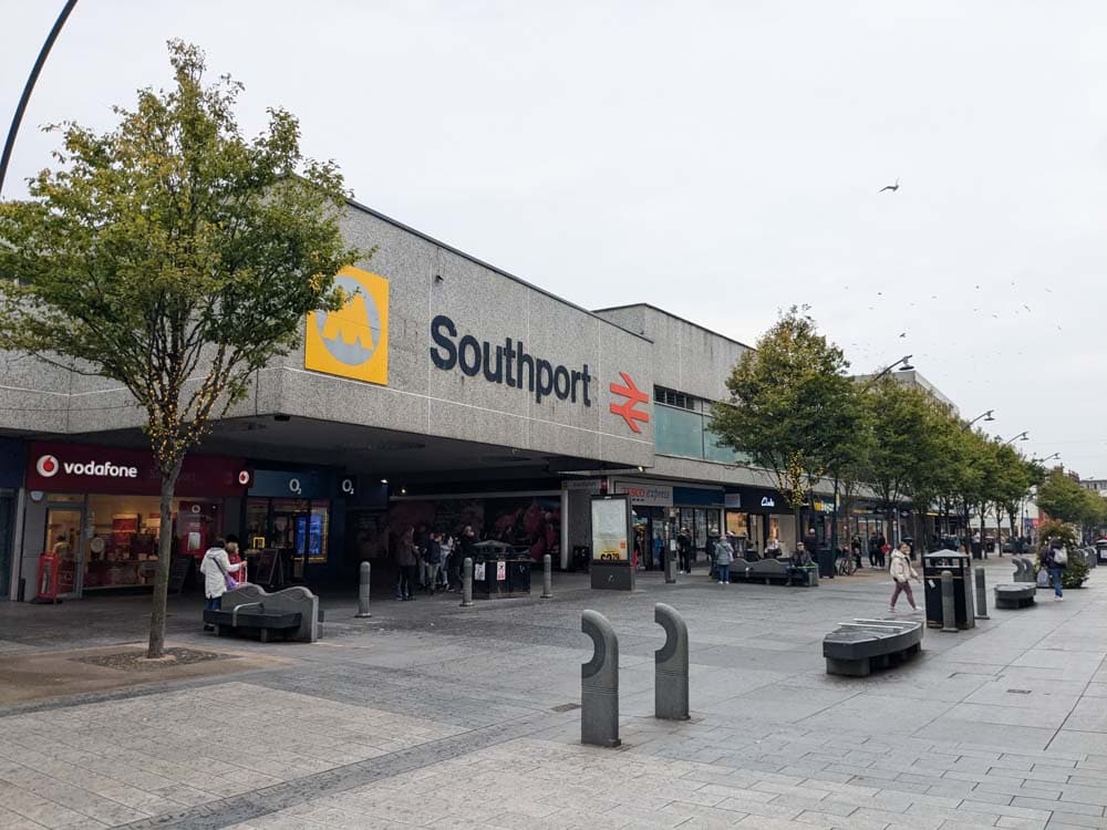 Entrance to southport train station