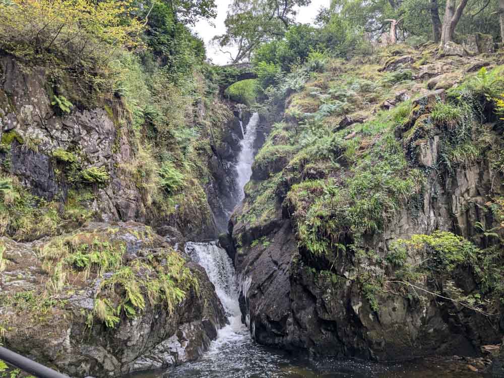 Huge waterfall in the woods