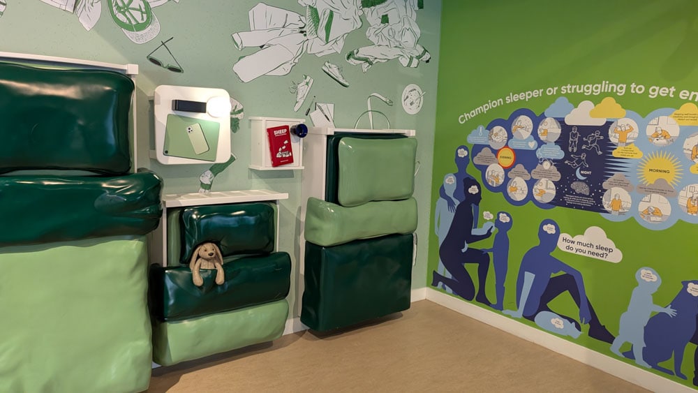 Bedroom set up in a children's museum