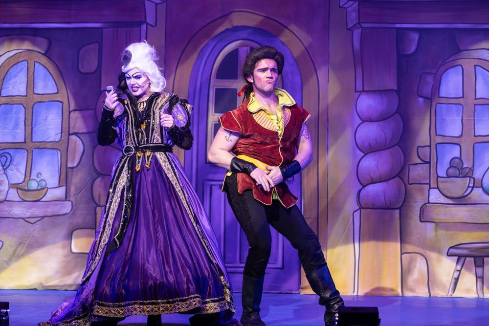 Panto villans (male and female) on stage
